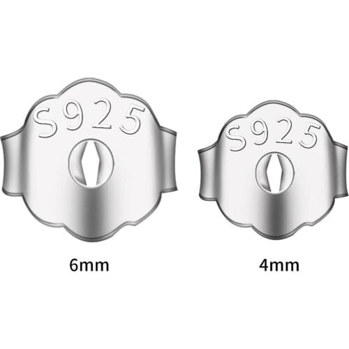 4-10pcs 925 Sterling Silver Blocked Caps Earring Backs Stopper Scrolls Ear Post Butterfly For DIY Jewelry Ear Accessorie Making