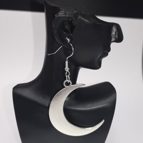 New/High Quality Witch Crescent Earrings, Gothic Mermaid Day Wedding, Mysterious Bohemian Crystal Accessories, Jewelry Earrings