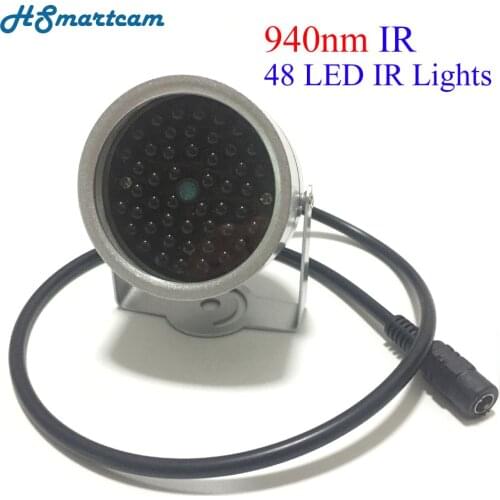 New Invisible illuminator 940NM infrared 60 Degree 48 LED IR Lights for CCTV Security 940nm IR Camera(Contains no 12V1A power)