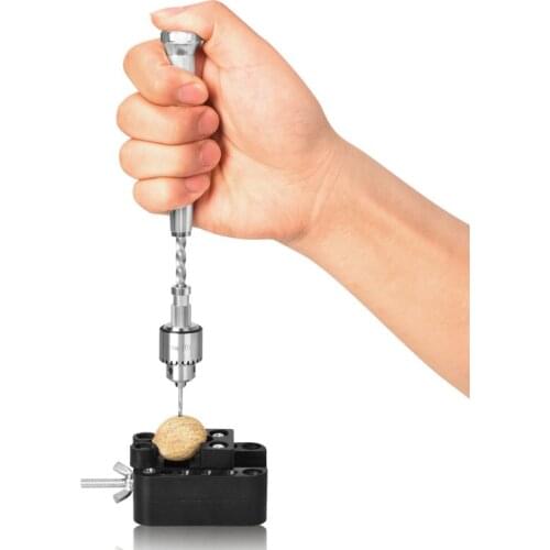 Semi-Automatic Hand Drill Mini Spiral Manual Push Chuck Twist for Micro Hobby Craft Jewelry Walnuts Beads Wood Model Hand tools