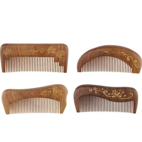 Wide Tooth Natural Wooden Hair Comb Anti-static Massage Detangler Hair Scalp Care Comb Wooden Hair Comb