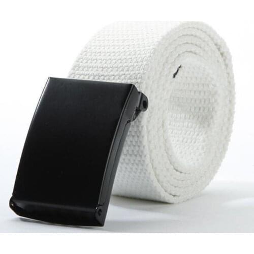 Belts Fashion Unisex Casual Solid Color Plain Webbing Canvas Waist Belt Waistband