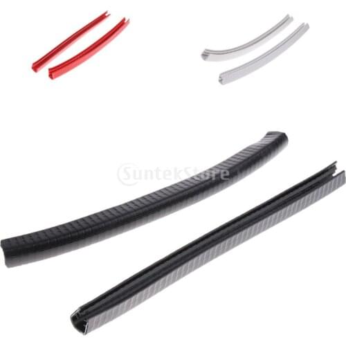 2pcs Rubber Longboard Skateboard Bumper Deck Protection Strip Nose Tail Guard Protector 32cm