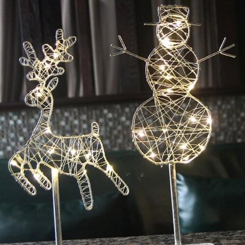 Christmas Decorations For Home iron Deer LED Christmas Elk Reindeer Ornament Christmas Scene Prop Shopping Mall Window Decor