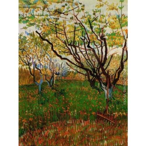 Orchard In Blossom III of Vincent Van Gogh art oil paintings Canvas reproduction hand-painted