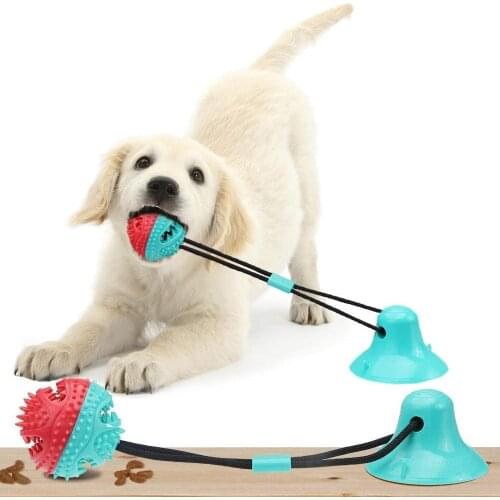 Dogs Toy Suction Cup Tug Silicon Dog chew toys Tooth Cleaning Toothbrush puppy toys interaction Feeding Pet Supplies