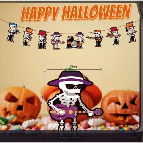 3M Halloween Decorations for Home Outdoor Halloween Party Decor Pull Flag Wall Stickers Home Decor Living Room Stage Background