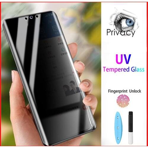 UV Liquid Full Glue Privacy Tempered Glass Phone Film For Xiaomi Mi 11 Ultra Note Anti Spy Peeping Screen Protector10 Pro CC9