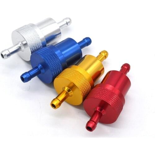 Motorbike Universal Inline Fule Oli Filter 6 mm , Sootoer Fuel Filter Oil Filter Aliminium Filter element Repeated Use