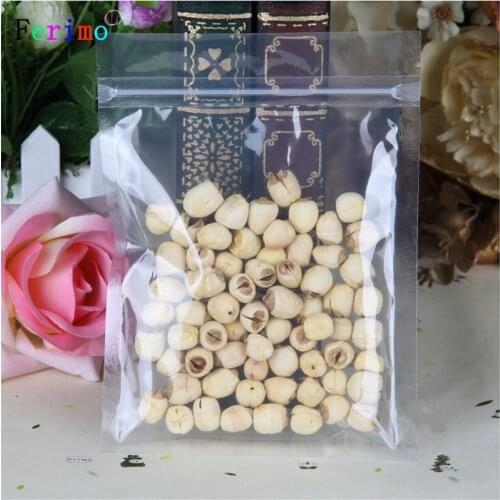 Ferimo 100pcs 18*26cm a kilogram of melon seed packaging bag, self sealing bag high transparency bone chain sealing storage bag