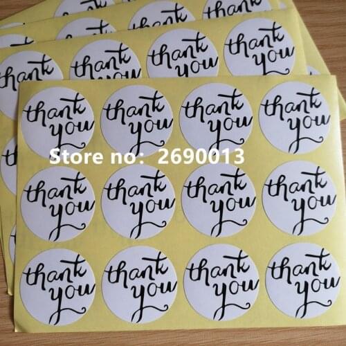150Pcs Thank you Round Circle Handmade Cake Packaging Sealing Label Kraft Sticker Baking DIY Work Gift Box Round Stickers