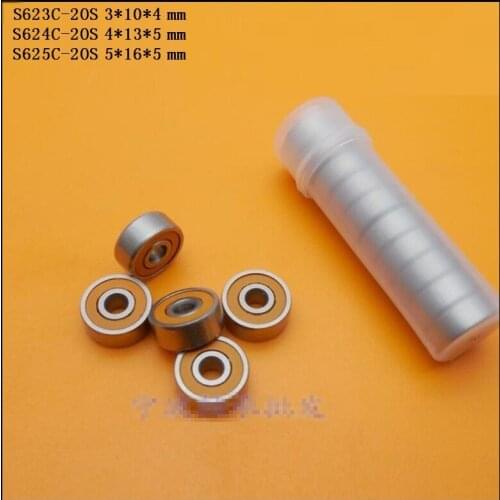 2pcs/Lot S623C-2OS / S624C-2OS / S625C-2OS Fishing Reel Bearing Orange Rubber Stainless Steel Hybrid Ceramic Ball Bearing