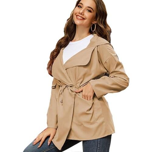 2020 Spring Autumn Women Trench Casual Loose Trench Coat Thin Oversize Vintage Cloak Female Overcoats Windbreaker Plus Size 3XL