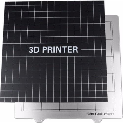 300x300mm Sticker Build Sheet +Spring Steel Sheet Heat Bed Platform 3D Printer Buildplate For Creality CR-10 Tevo Lulzbot 6