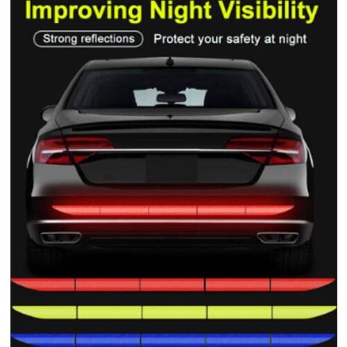 5pcs/set Car Reflectante Reflector Sticker Car Auto Body Trunk Exterior Auto Accessories Reflective Tape Reflex Exterior Warning