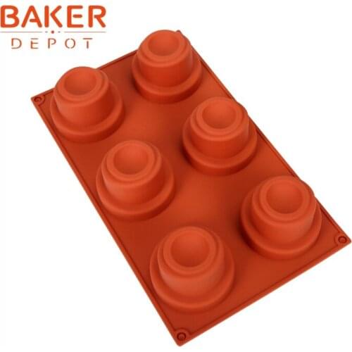 BAKER DEPOT silicone cake mold handmade soap mold 6 lattices flower jello pudding pastry Molds Mousse dessert mold