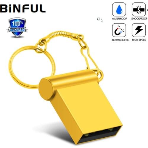 BiNFUL Pen Drive Portable Keychain Usb Flash Drive Super Mini Metal Flash Drive 4GB 8GB 16G 32GB Pendrive 64G Thumbdrives U Disk