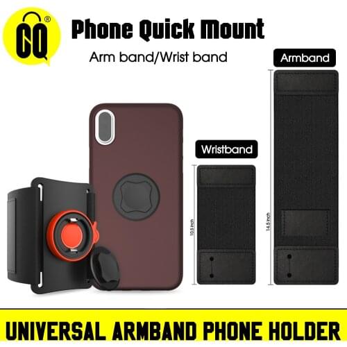 Quick Mount Running Phone Armband- Wrist Band Cell Phone Holder Sport Arm Band Universal Fit for iPhone 11 Pro Max/XS/XR/8 Plus
