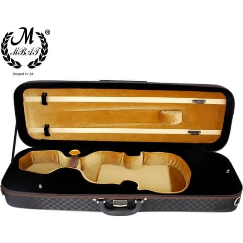 M MBAT 4/4 Violin Case High quality Stringed Instrument Accessories Built-in Hygrometer Music Tool Storage Box Fiddle Hand Bag