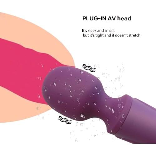 Man Nuo 10 Modes Vibration Powerful AV Magic Wand Vibrator USB Charge Massager Clitoris Stimulator Sex Machine SexToys for Woman