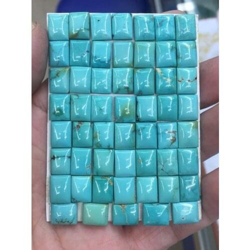 Precious Gems real natural turquoise bare wholesale oval squares used for mosaic earrings rings pendent inlays Large particles