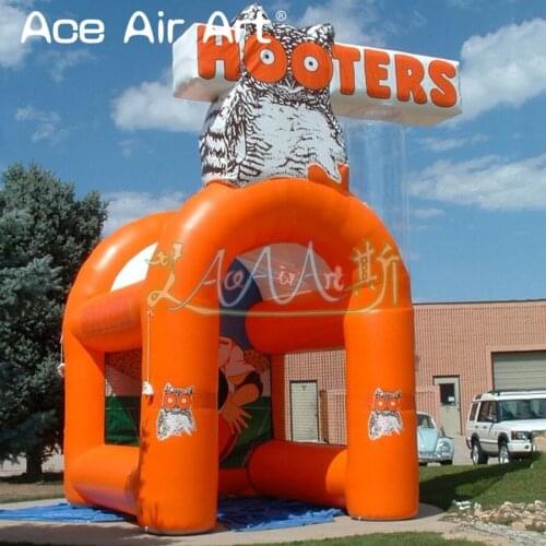 Hot sale 3m H inflatable double arched booth/stall station/kiosk inflatable concession booth for event