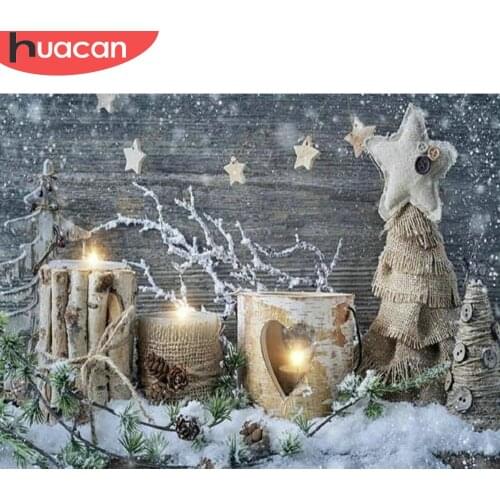 HUACAN Diamond Painting Full Square/Round New Arrival Winter Diamond Embroidery Mosaic Landscape Handmade Gift