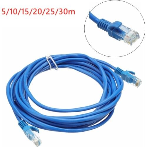 High Quality 5/10/15/20/25/30M Meter RJ45 CAT5 Internet Cable Lan Network Wire Internet Lead Cord Router