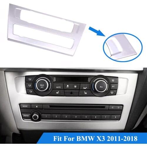 JEAZEA ABS Chrome Center Console Air Condition Button CD Panel Cover Trim For BMW X3 2011 2012 2013 2014 2015 2016 2017 2018