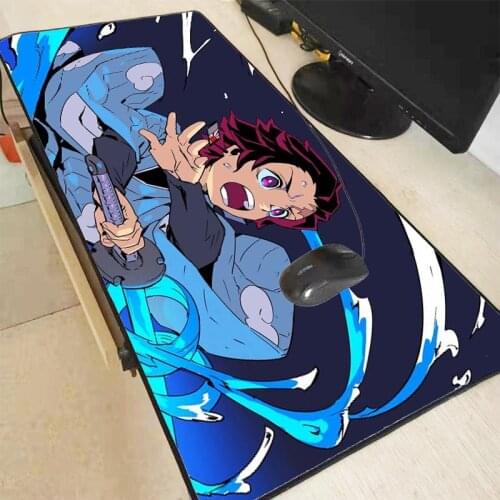 MRGBEST Kimetsu No Yaiba Anime Large Gaming Mouse Pad Gamer Computer Big Mat Locking Edge Speed pad Keyboard Desk