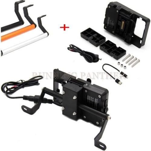 Motorcycle USB Charging Mobile Phone Holder Navigation Bracket+ USB Charging For 1290 Super Adventure S R 2017 2018
