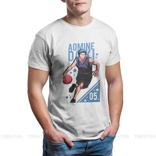 Kuroko No Basket Sports Anime Series Sharkie Men Short Sleeve T Shirt Pure Cotton Tees Harajuku TShirt