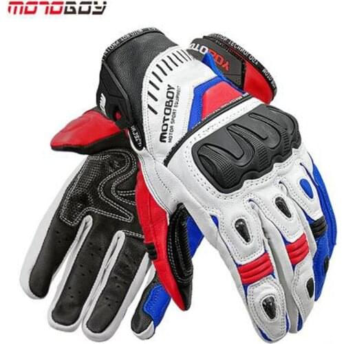 New Autumn Winer Men Touch Screen Sheepskin leather Motocross Motorcycle Gloves Full Finger Racing Riding Motobike gloves