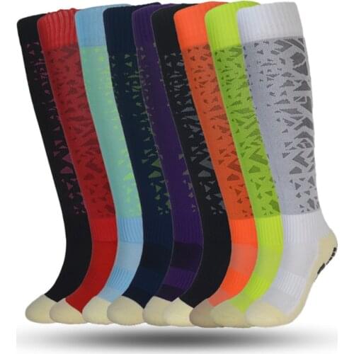 Men Professional Soccer Sports Socks Non-Silp Knee High Basketball Cycling Long Socks Thickened Towel Bottom Womens futbol Sock