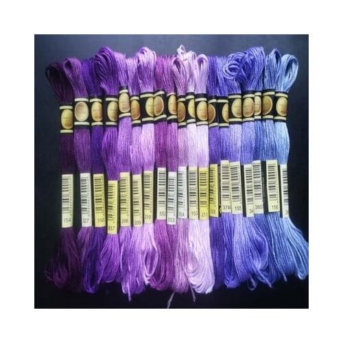 Cxc threads DIY DMC 819-892 Embroidery Floss Embroidery Threads 10PCS/lot 8M Cross-stitch kit Cross stitch Floss Kits 11.12