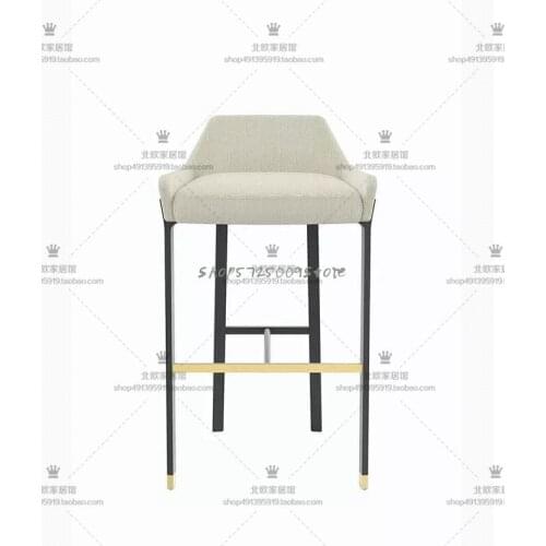 Nordic light luxury bar stools stainless steel bar chairs high stools creative modern minimalist home front high chairs