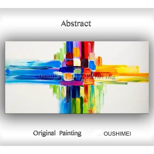 New Abstract Knife Painting Hand Painted Modern Oil Paintings on Canvas Hang Picture for Home Room Decor Landscape Oil Painting