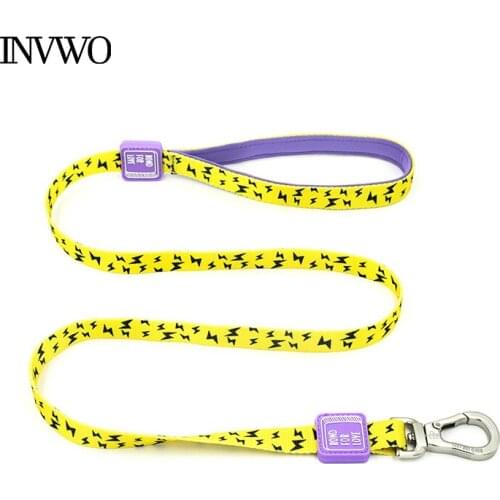 INVWO Pet Leash Printed Gentle Nylon Rope Cat Dog and Rabbit Suitable for All Breed Outdoor,Sports,Running,Vacation 120CM Length
