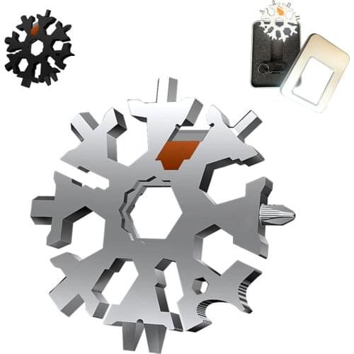 Dropshipping Snowflake Tools 35 In 1 Snow Wrench Spanner Hex Wrenches Camping Outdoor Bottle Opener Screwdriver