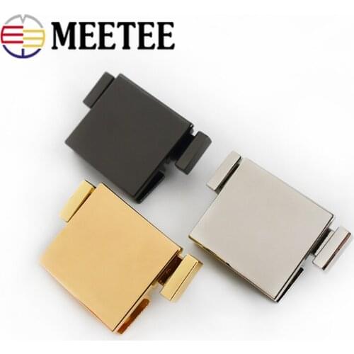 Meetee 2/4pcs 29X42mm Bag Snap Locks Buckle Metal Spring Mechanism Lock Clasps DIY Luggage Lockstitch Buckles Hardware Accessory
