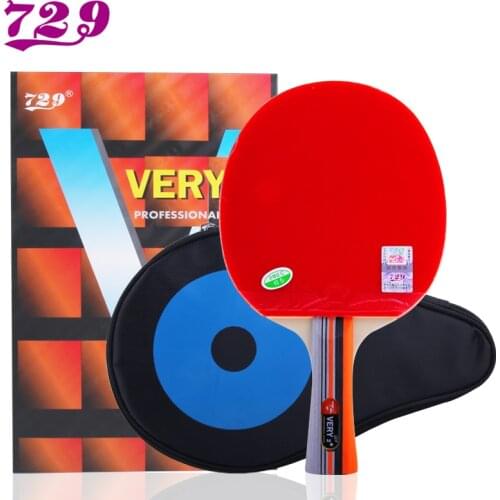 Two Blade Friendship 729 Very 3 4 Pips-in Table Tennis Ping Pong Racket for Beginner with 7 wood blade
