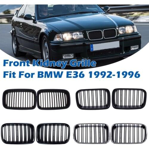 Front Bumper Kidney Grille Single Dual Slat Grilles Fit for BMW 3 Series E36 1992-1996 Car Accessories Replacement Part