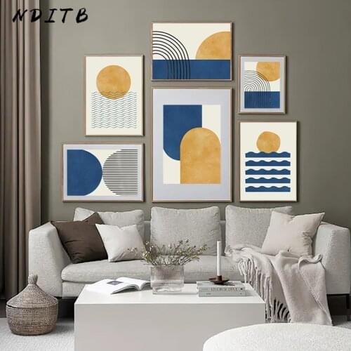 Modern Abstract Line Drawing Canvas Poster Geometric Wall Art Print Minimalist Artwork Painting Living Room Decoration Picture