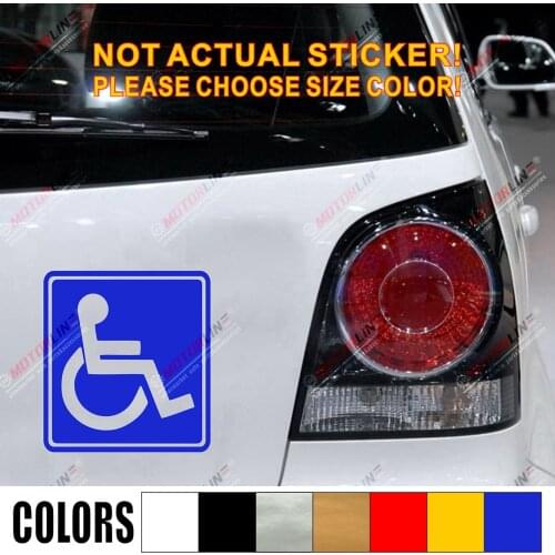 Pick color size Handicapped Disabled Wheelchair Sign Square Car Truck Decal Sticker Vinyl Die cut