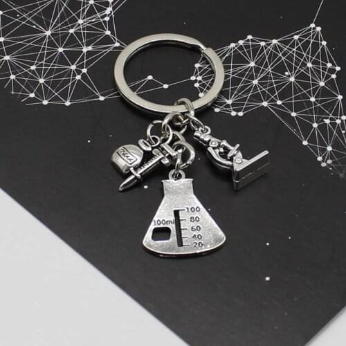 1 microscope keychain science keychain biologist scientist chemistry gift to do your favorite jewelry, graduation jewelry creatu