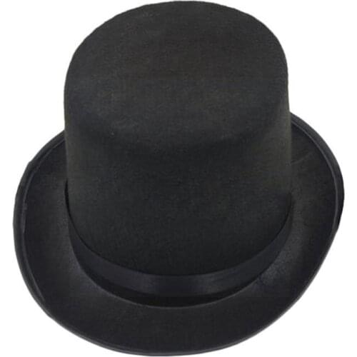 1pcs Black Kids Children Fun Hat Performance Hats Masquerade Party Musicals Top Birthday Halloween Carnival Accessories Hat W1Y7