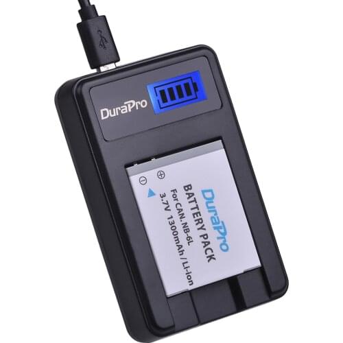 1pc NB-6L NB6L NB 6L NB-6LH 1300mAh Rechargeable Camera Battery +LCD USB Charger For CANON PowerShot SX240 SX260 HS IXY110 SD980