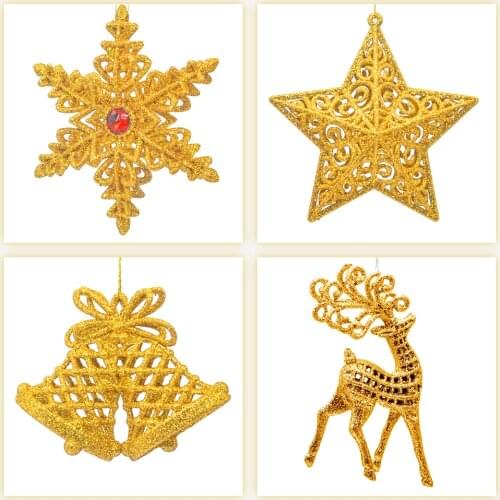 1Pcs Christmas tree ornament flash 3d pendant ornament decoration New Year Suzuka Christmas gift wreath decoration