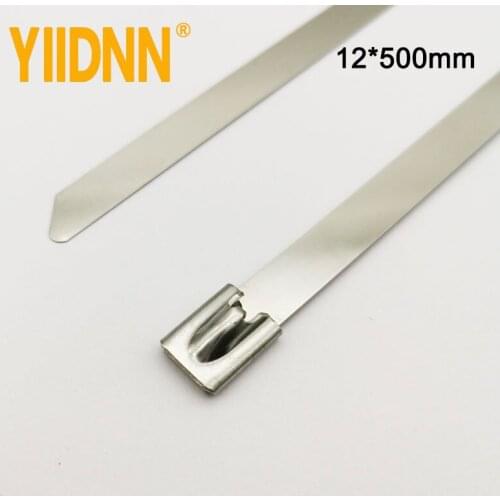 100PCS STAINLESS STEEL METAL CABLE TIES TIE ZIP Wire Management WRAP EXHAUST HEAT STRAPS INDUCTION PIPE Fastener Hook Loop