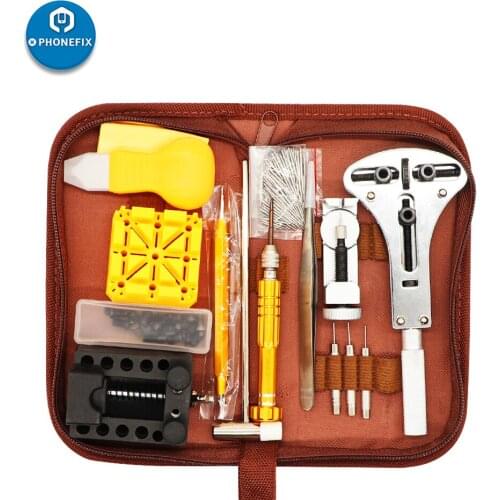 149Pcs Watch Repair Kit Spring Bar Tool Set Screwdriver Watch Case Opener Watch Battery Replacement Tool Kit with Carrying Bag